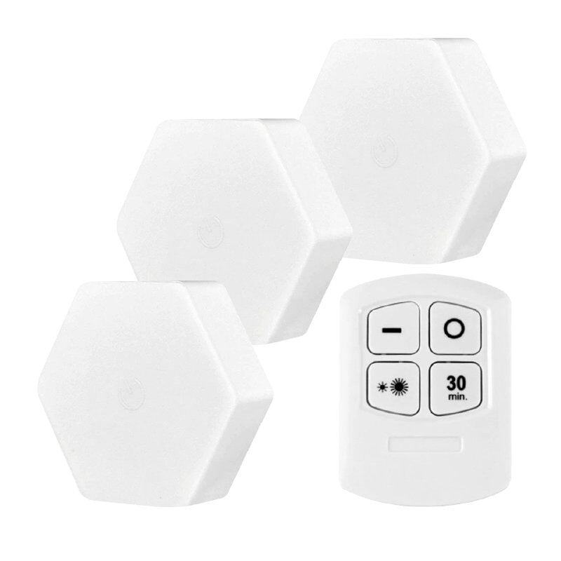 Powermaster MX-359 Üçlü Altıgen Kumandalı Pilli Dokunmatik Tezgah Altı LED Aydınlatma