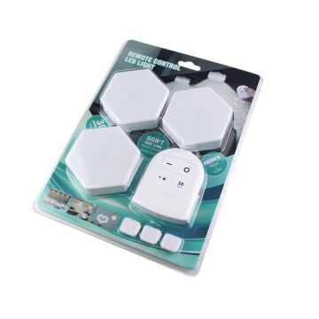 Powermaster MX-359 Üçlü Altıgen Kumandalı Pilli Dokunmatik Tezgah Altı LED Aydınlatma