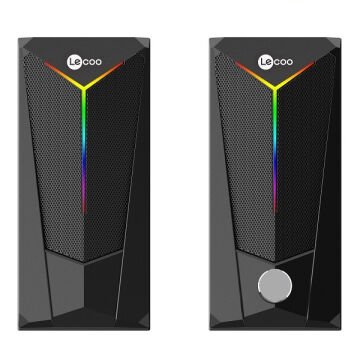 Lenovo Lecoo DS104 Kablolu Usb + 3.5Mm Jack 6W 80dB Rgb Işıklı 1+1 Gaming Speaker - Hoparlör