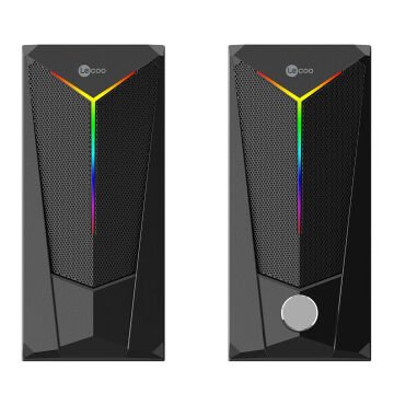 Lenovo Lecoo DS104 Kablolu Usb + 3.5Mm Jack 6W 80dB Rgb Işıklı 1+1 Gaming Speaker - Hoparlör