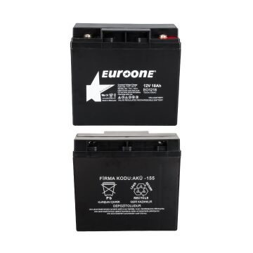 Euroone EO1218 12 Volt 18 Amper Bakımsız Kuru AGM Akü