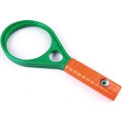 Nikula- Optik Cam El Büyüteç 65MM 6x 4x Pusulalı Çocuklar ve Yetişkinl