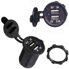 Powermaster Şase Tipi Oto Usb Şarj 5V 2.1A 5V 1A