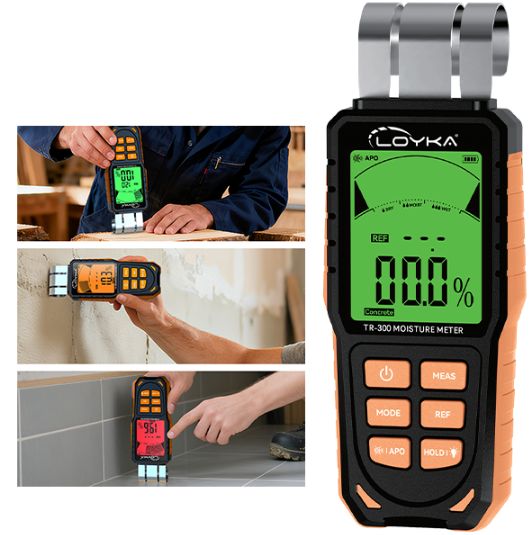 TR-300 Ahşap ve Yapı Malzemesi Nem Ölçer | Kumaş, Kıyafet, Halı, Deri ve Kağıt Nem Ölçer