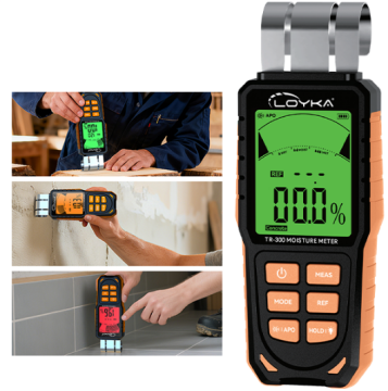 TR-300 Ahşap ve Yapı Malzemesi Nem Ölçer | Kumaş, Kıyafet, Halı, Deri ve Kağıt Nem Ölçer