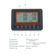 AZ 88598 K Tipi Sıcaklık Kayıt Cihazı 4 Kanallı Datalogger