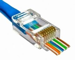 Fully H-607K EZ RJ45 Cat5/Cat6 8P/8C Yeni Nesil Soket (100 Adet)