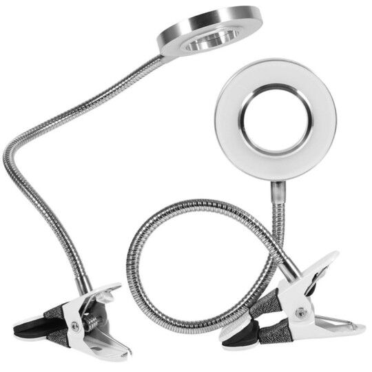 Nikula-8x Büyütmeli Mandallı,Masa Lambalı, Okuma ve Güzellik Salon İçin Büyüteç