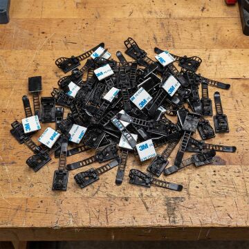 PowerMaster PM-29060 Yapışkanlı Ayarlanabilir Kablo Toplama Tutucu (100'lü Paket)