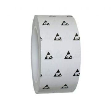 ESD Bant Sembollü İşaretleme Bandı - Beyaz(50mm)