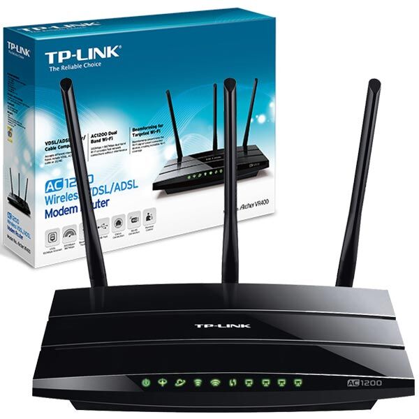 Tp-Link Archer-VR400 AC1200 Dual Band 1200 Mbps Vdsl Modem Router