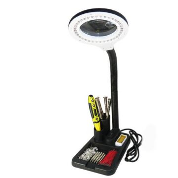 Nikula-Esnek 5X /10x,40 LED Işıklı Büyüteç,Lamba Büyüteç Okuma