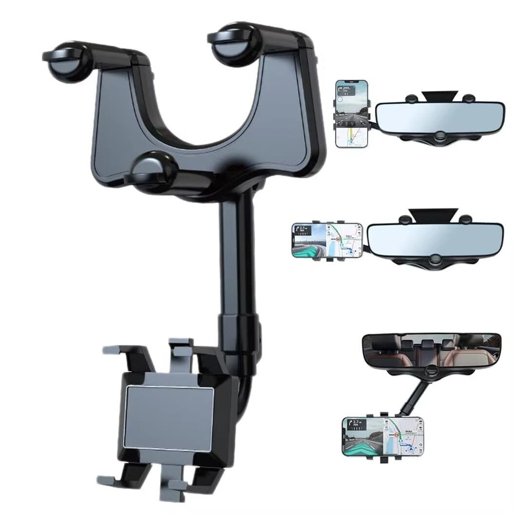 PowerMaster PM-25159 Araç İçi Dikiz Aynası Telefon Tutucu 360 Derece Ayarlanabilen