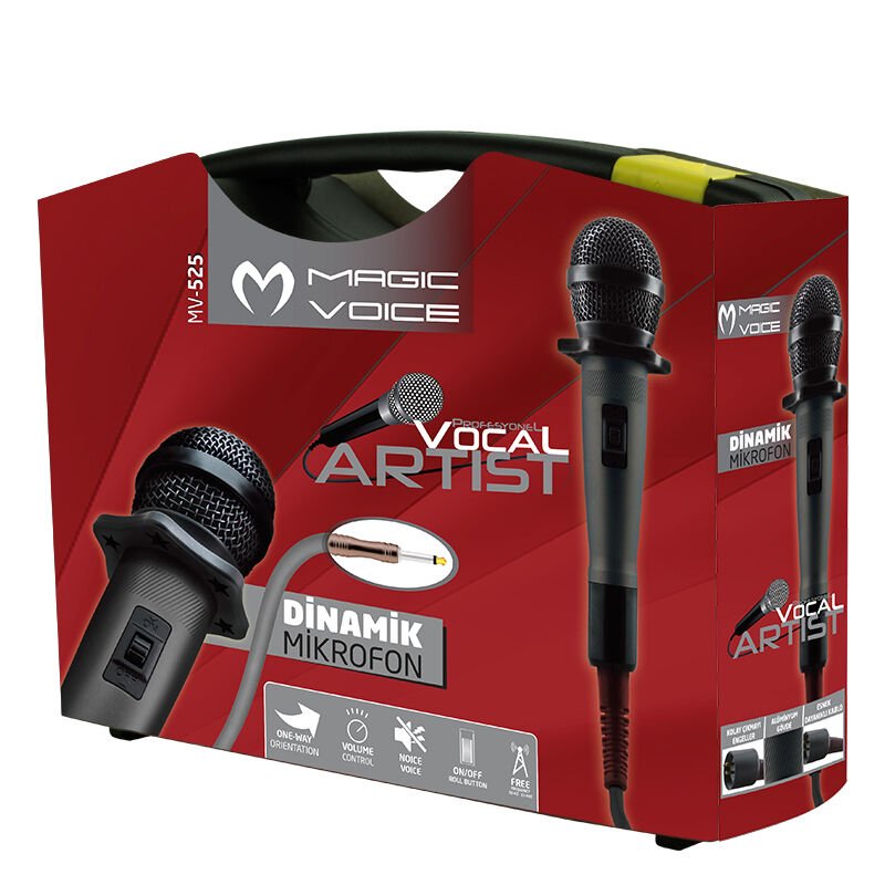 Magicvoice MV-525 Dinamik Profesyonel 4.5 Metre Kablolu El Mikrofonu
