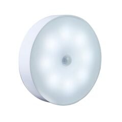 Powermaster MX-W002 Kızılötesi Hareket Sensörlü USB Şarjlı Beyaz İndiksiyon Gece Lambası