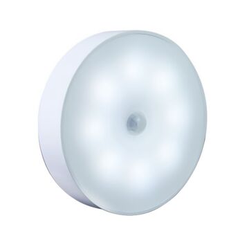 Powermaster MX-W002 Kızılötesi Hareket Sensörlü USB Şarjlı Beyaz İndiksiyon Gece Lambası