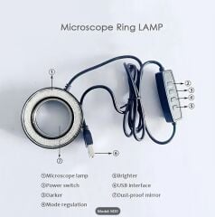 Mikroskop Aydınlatıcı Halka Işık Kaynağı Ubs Ayarlanabilir