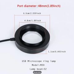 Mikroskop Aydınlatıcı Halka Işık Kaynağı Ubs Ayarlanabilir