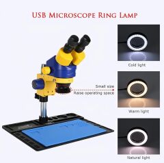 Mikroskop Aydınlatıcı Halka Işık Kaynağı Ubs Ayarlanabilir