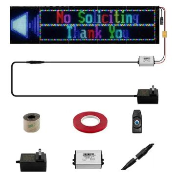 Powermaster PM-23824 23,2x82cm Kayan Yazı Led Tabela