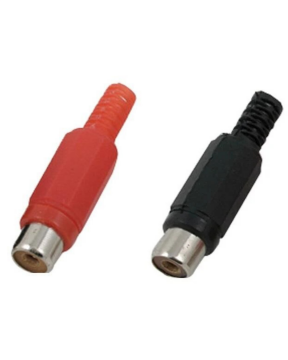 RCA Dişi Fiş Kırmızı-Siyah (10'lu Paket)