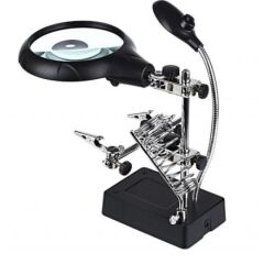 Nikula-Masa Üstü Mandallı,2.5x90mm,7.5x34mm Mercekli Büyüteç