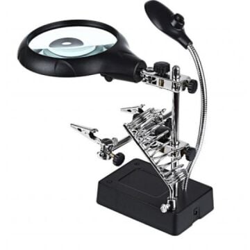 Nikula-Masa Üstü Mandallı,2.5x90mm,7.5x34mm Mercekli Büyüteç