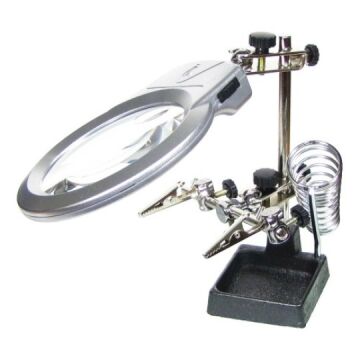 Nikula-Ayarlanabilir Başlıklı Elektronikçi Yardım Lehim Büyüteç