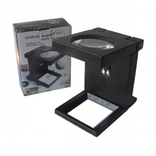 Nikula-Katlanır Plastık,Led Işıklı Test Cihazı Büyüteç 2.5x90mm