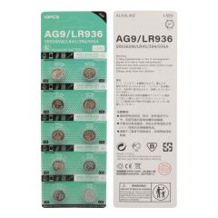 PowerMaster AG9 LR936 1.5V Alkalin Düğme Pil (10'lu Paket)
