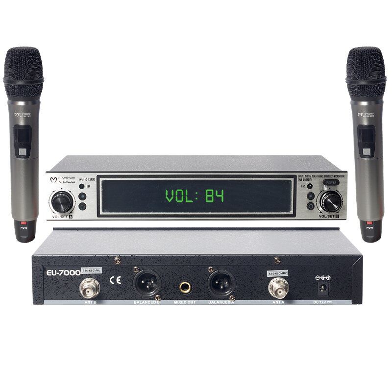 Magicvoice MV-1312EE Uhf 2 El Kablosuz Telsiz Mikrofon