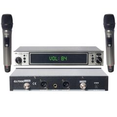 Magicvoice MV-1312EE UHF 2 El Kablosuz Telsiz Mikrofon