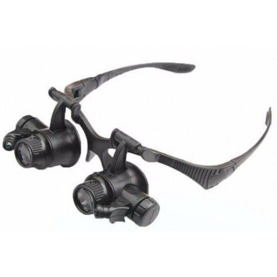 Nikula-Gözlük Modeli 10x 15x 20x 25x Lens,2Led Işıklı,Büyüteç