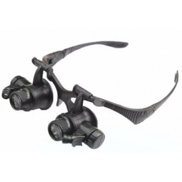 Nikula-Gözlük Modeli 10x 15x 20x 25x Lens,2Led Işıklı,Büyüteç