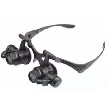 Nikula-Gözlük Modeli 10x 15x 20x 25x Lens,2Led Işıklı,Büyüteç