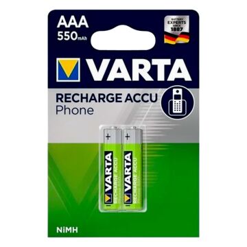 Varta Ni-Mh 1.2 Volt 550 mA HR03 AAA Şarjlı 2'li İnce Kalem Pil 56663