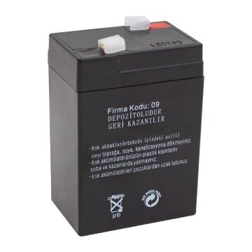 Atex 6 Volt 4 AH Işıldak Aküsü (70*48*101 Mm)