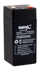 LIGHTEX LT-450 4 VOLT - 5 AMPER KURU AKÜ (IŞILDAK AKÜSÜ) (47 X 47 X 100 MM)