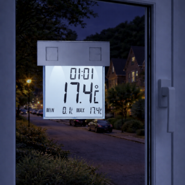 TFA 30.1035 ‘Vision Solar’ Işıklı Dış Pencere Termometresi