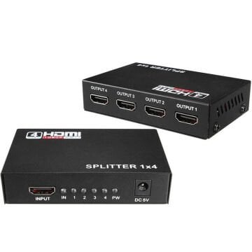 Fully G-538G 1.4V 1080P 3D 4 Portlu HDMI Splitter Dağıtıcı