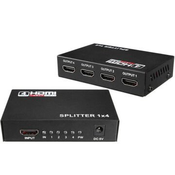 Fully G-538G 1.4V 1080P 3D 4 Portlu HDMI Splitter Dağıtıcı