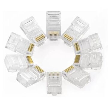 Rj-45 8P 8C Plug Jack (100'lü Paket)