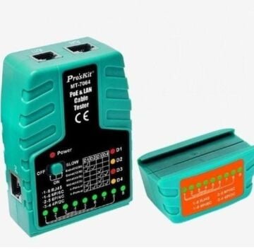 Proskit MT-7064 PoE ve LAN Kablo Test Cihazı,Kablo Bulucu,Kablo İzleyici