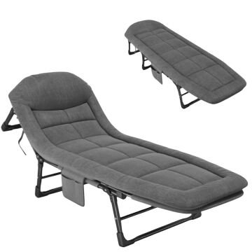 Sunup SN-26975 Taşınabilir Ayarlanabilir 5 Kademe Sünger Kamp Yatak Şezlong (Kazayağı)