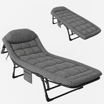 Sunup SN-26975 Taşınabilir Ayarlanabilir 5 Kademe Sünger Kamp Yatak Şezlong (Kazayağı)