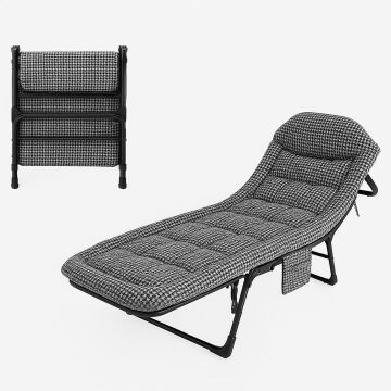 Sunup SN-26975 Taşınabilir Ayarlanabilir 5 Kademe Sünger Kamp Yatak Şezlong (Kazayağı)