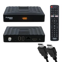 Fobem Vision S Hibrit Ses Komutlu Uydu Alıcılı Android 14 TV Box 4GB Ram 32GB Hafıza 1.5Ghz (Tunerli)