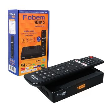 Fobem Vision S Hibrit Ses Komutlu Uydu Alıcılı Android 14 TV Box 4GB Ram 32GB Hafıza 1.5Ghz (Tunerli)