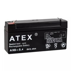 Atex 6 Volt - 3.4 Amper Yatık Akü