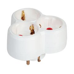 MUTLUSAN TOPRAKLI ÜÇLÜ GOLYAT FİŞ PRİZ YONCA TİP (5'Lİ PAKET)